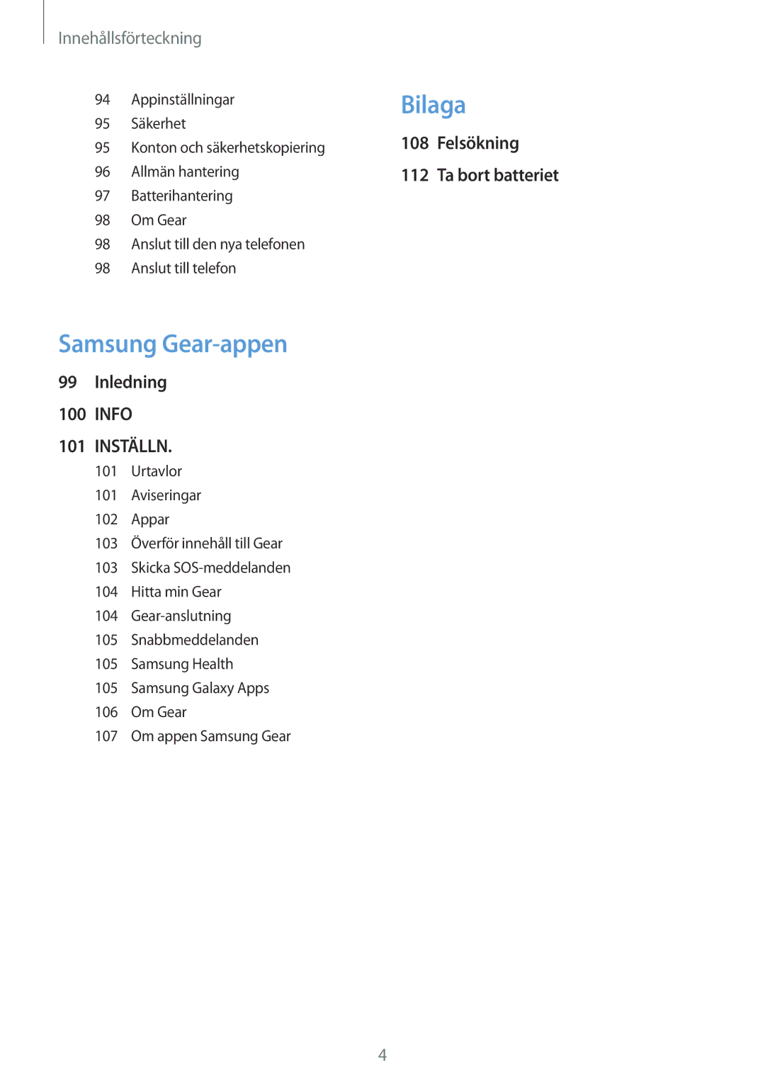 Samsung SM-R600NZKANEE, SM-R600NZBANEE manual Bilaga 