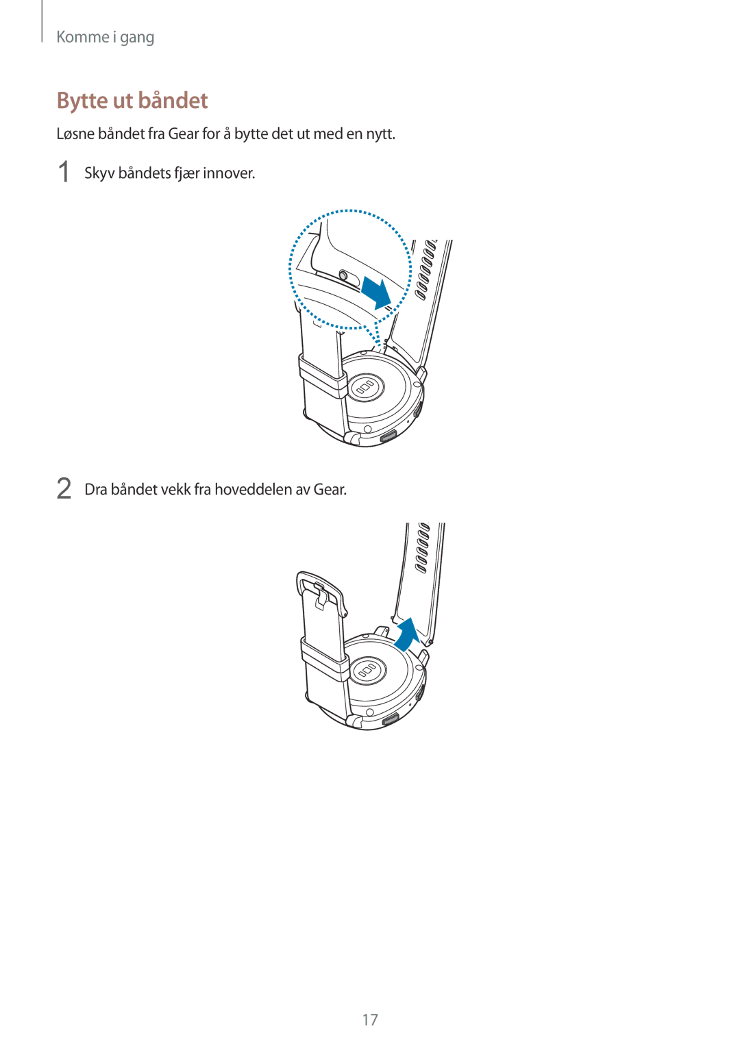 Samsung SM-R600NZBANEE, SM-R600NZKANEE manual Bytte ut båndet 