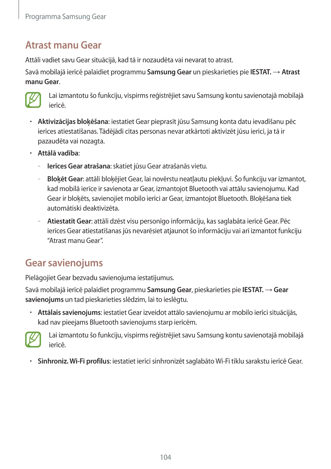 Samsung SM-R600NZKASEB, SM-R600NZBASEB manual Atrast manu Gear, Gear savienojums, Attālā vadība 