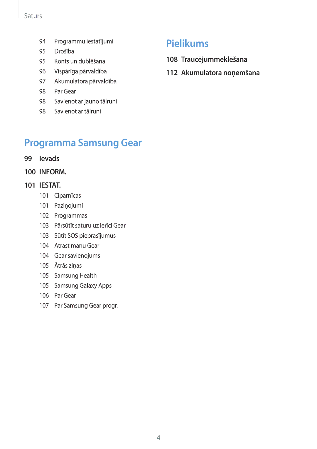 Samsung SM-R600NZKASEB, SM-R600NZBASEB manual Pielikums 