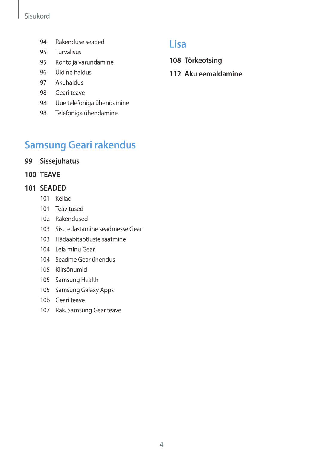 Samsung SM-R600NZKASEB, SM-R600NZBASEB manual Lisa 