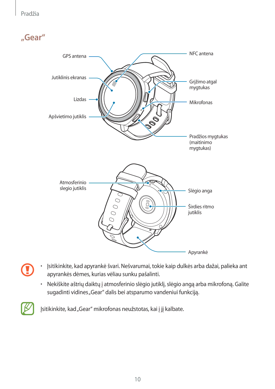 Samsung SM-R600NZKASEB, SM-R600NZBASEB manual „Gear 