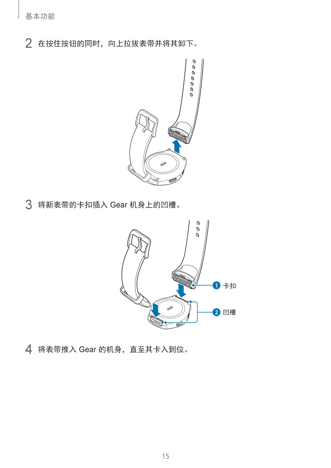 Samsung SM-R7320ZKAXXV, SM-R7320WDAXXV manual 基本功能 