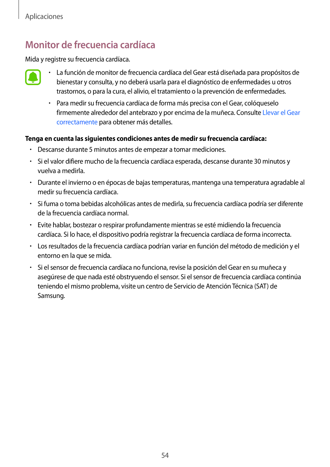 Samsung SM-R7350ZKGAMO manual Monitor de frecuencia cardíaca, Mida y registre su frecuencia cardíaca 