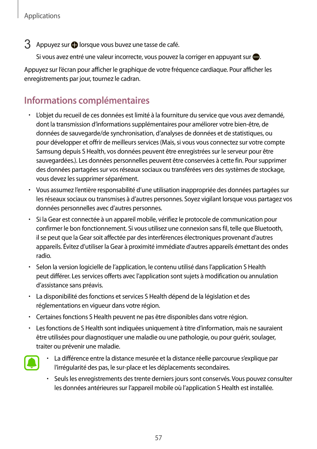 Samsung SM-R7350ZKGFTM manual Informations complémentaires 