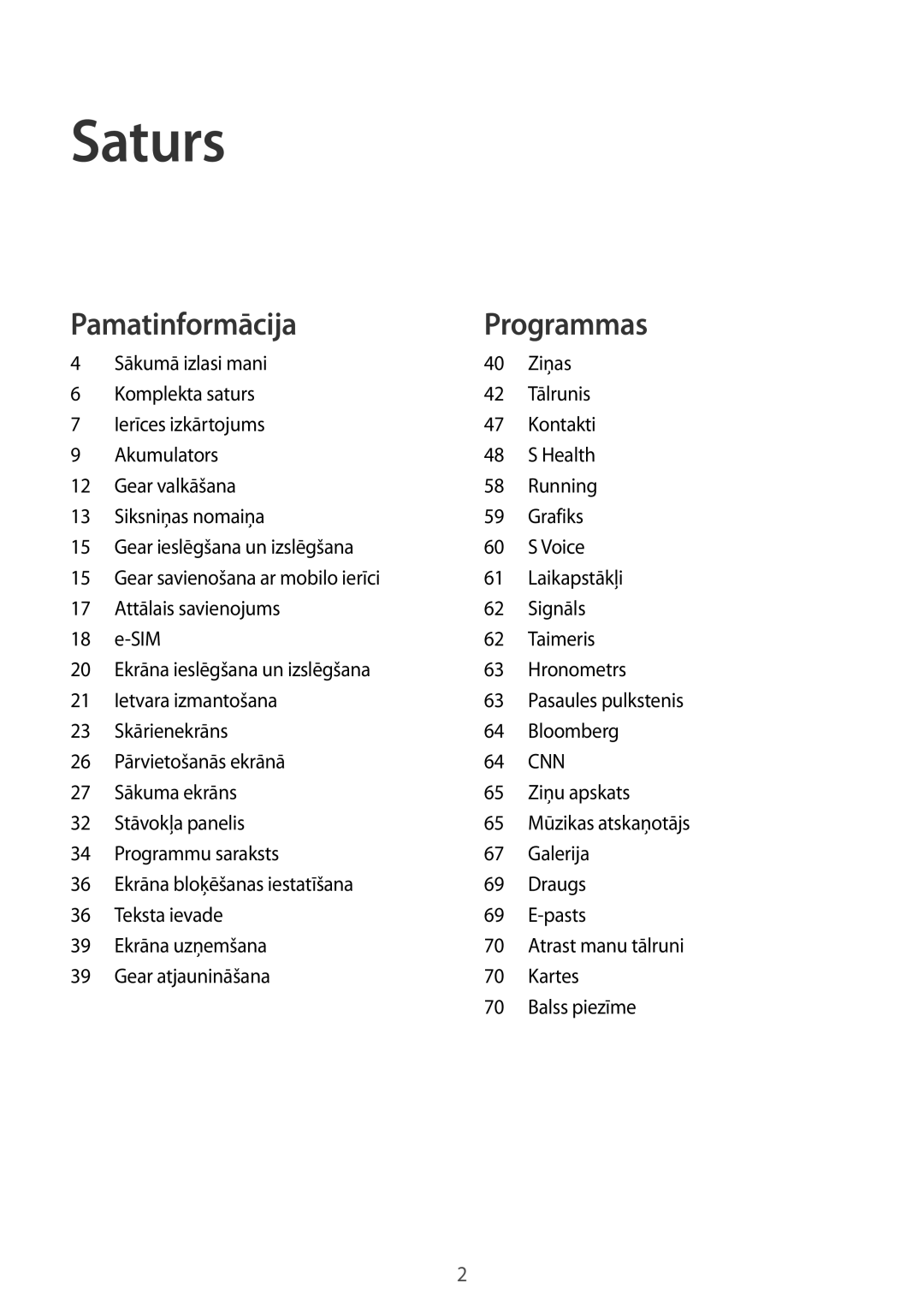 Samsung SM-R7350ZKOEMT manual Skārienekrāns Bloomberg Pārvietošanās ekrānā, Sākuma ekrāns Ziņu apskats Stāvokļa panelis 