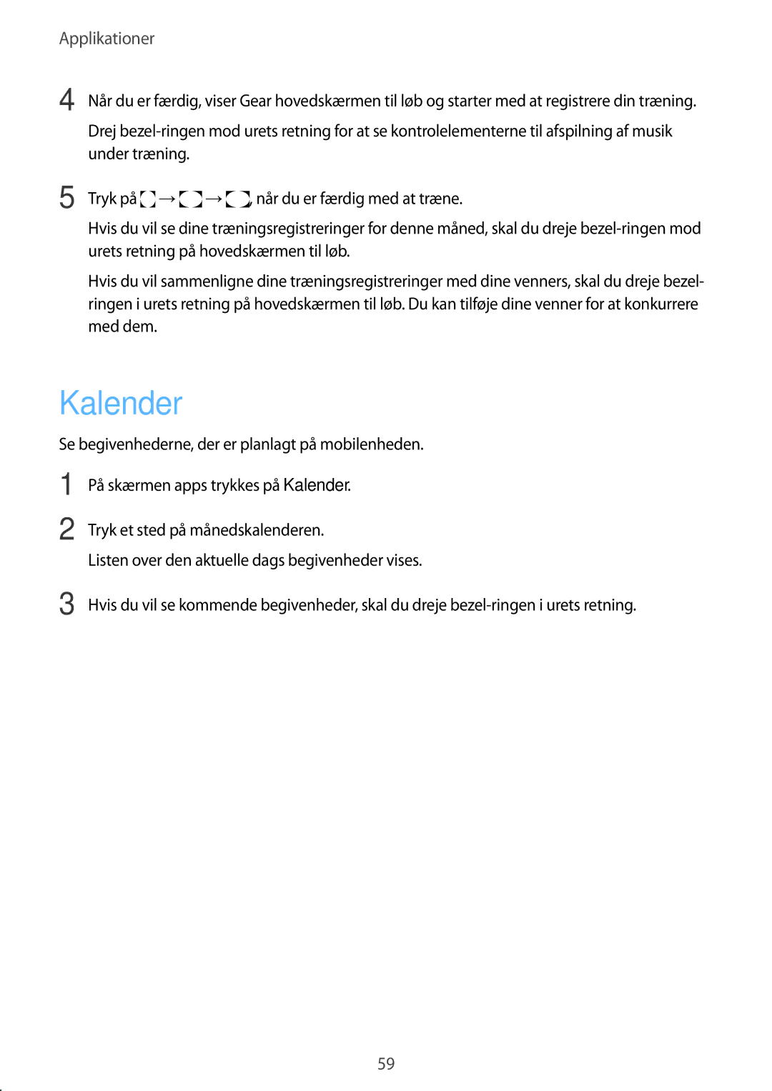 Samsung SM-R7350ZKONEE manual Kalender 