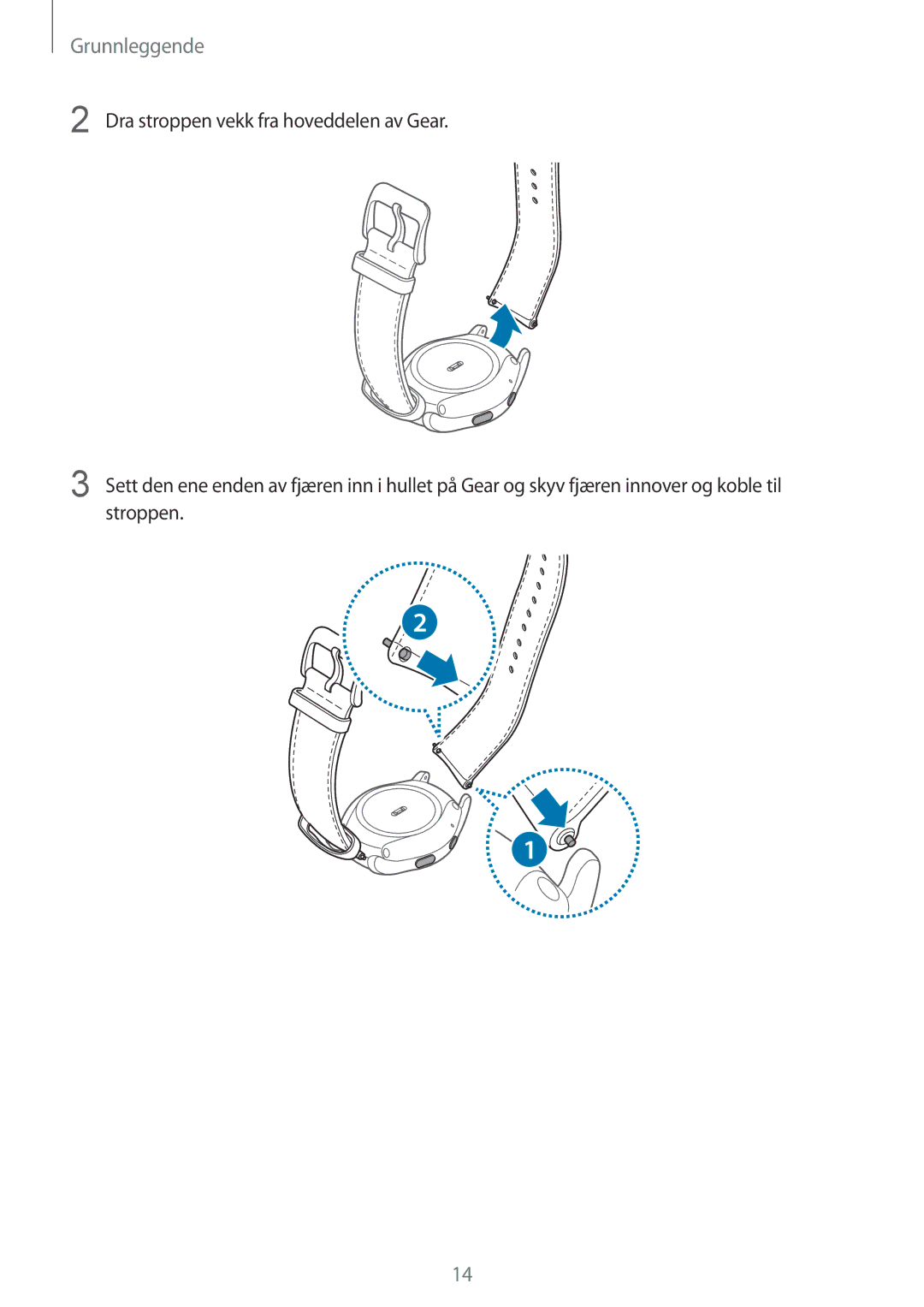 Samsung SM-R7350ZKONEE manual Grunnleggende 