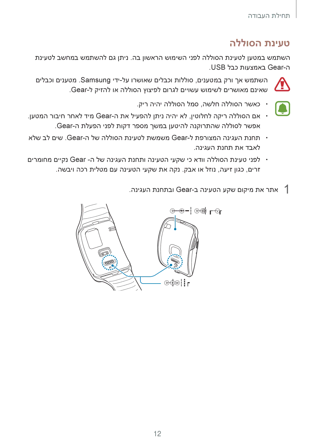 Samsung SM-R7500ZWAILO, SM-R7500ZKAILO manual הללוסה תניעט 