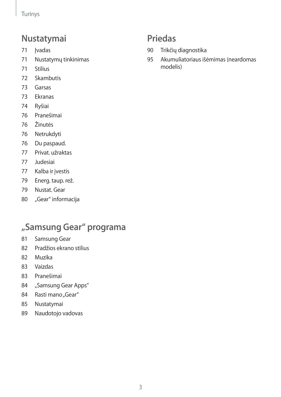 Samsung SM-R7500ZKASEB, SM-R7500ZWASEB manual Priedas 