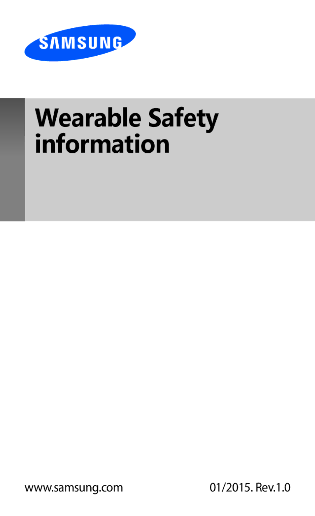 Samsung SM-R7500ZKATPH, SM-R7500ZWASEB, SM-R7500ZWADBT, SM-R7500ZKADBT, SM-R7500ZWATPH manual Wearable Safety information 