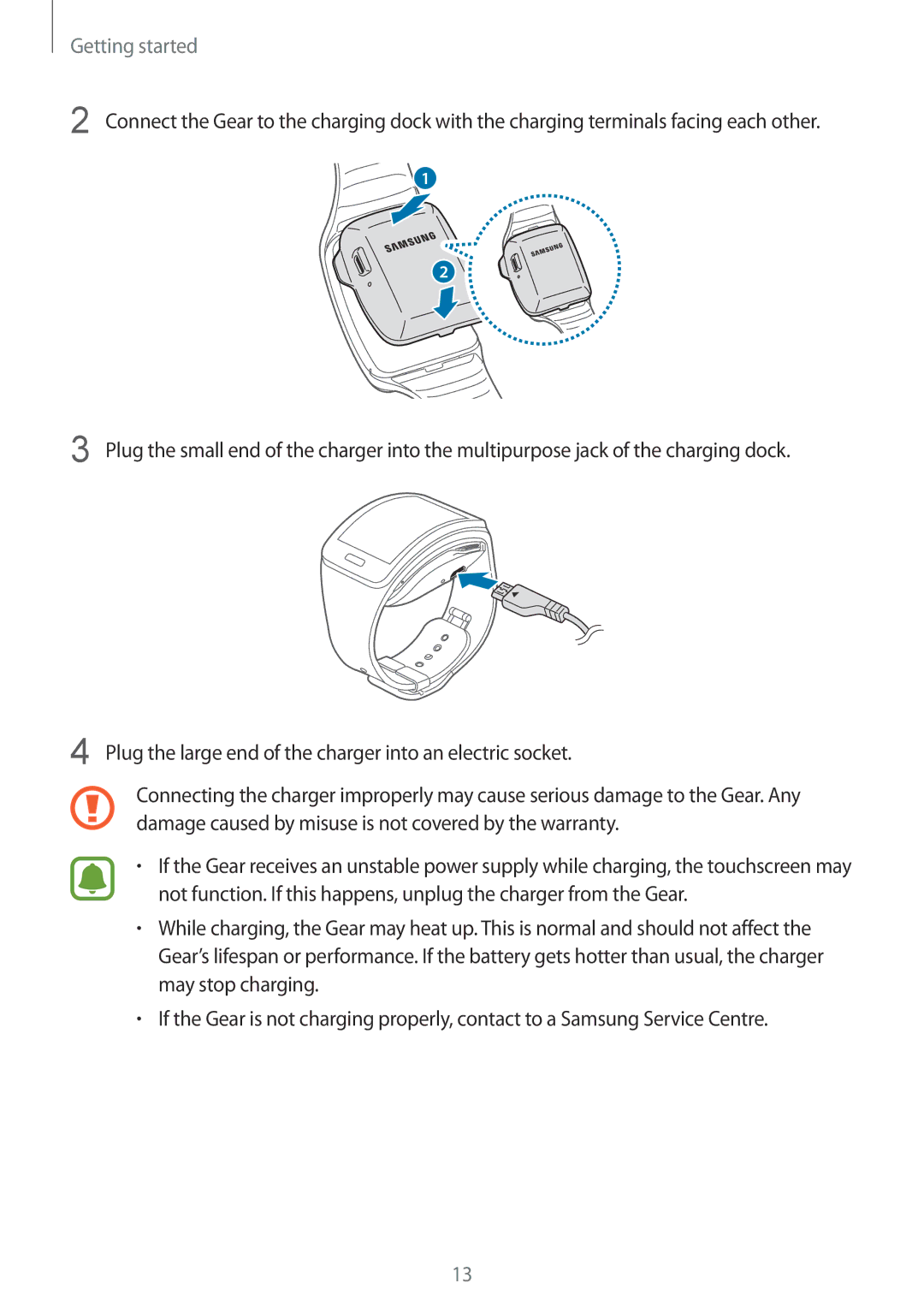 Samsung SM-R7500ZWAITV, SM-R7500ZWASEB, SM-R7500ZKATPH, SM-R7500ZWADBT, SM-R7500ZKADBT, SM-R7500ZWATPH manual Getting started 