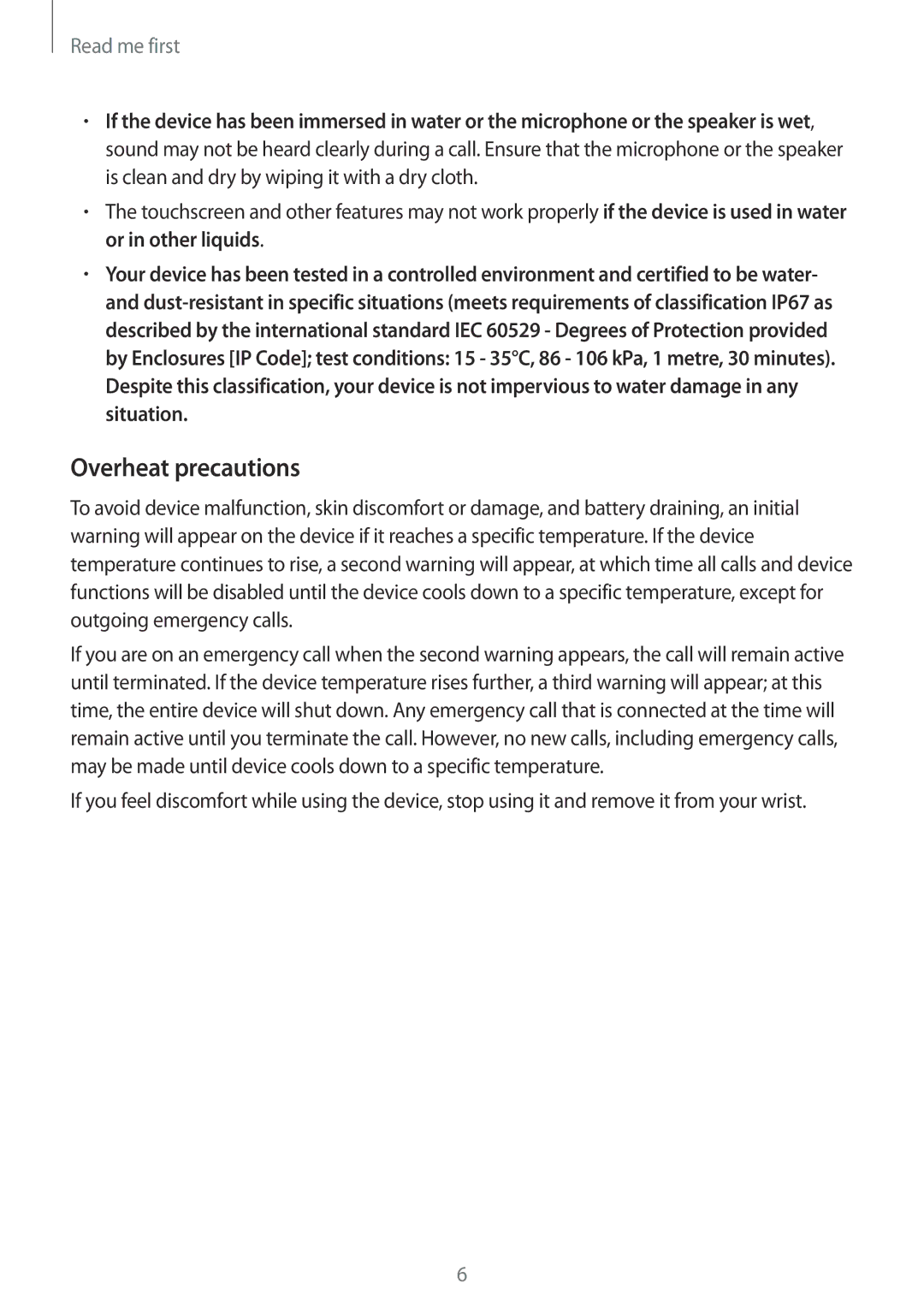 Samsung SM-R750BZKAILO, SM-R750BZWAILO manual Overheat precautions 