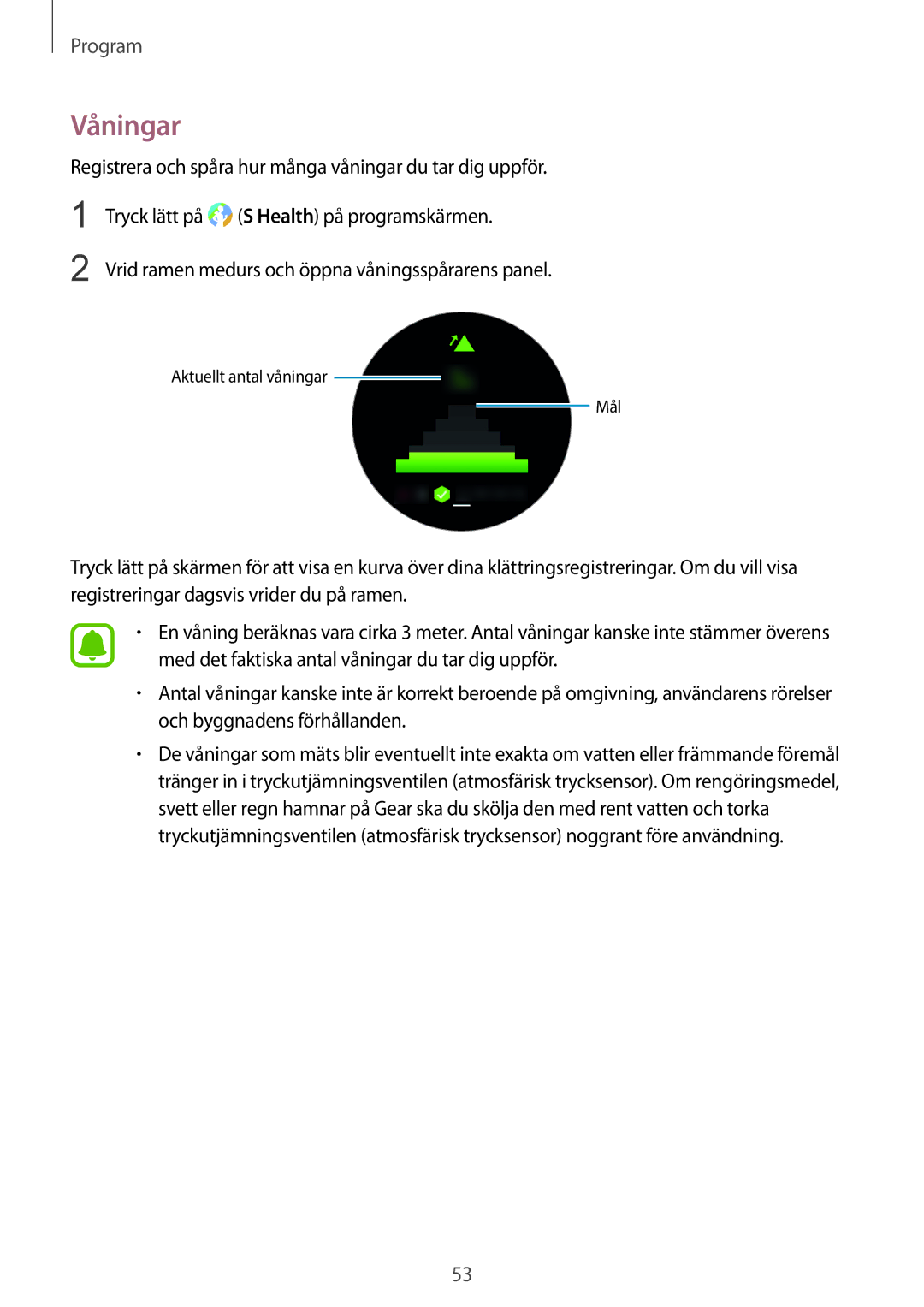 Samsung SM-R770NZSANEE, SM-R760NDAANEE manual Våningar 