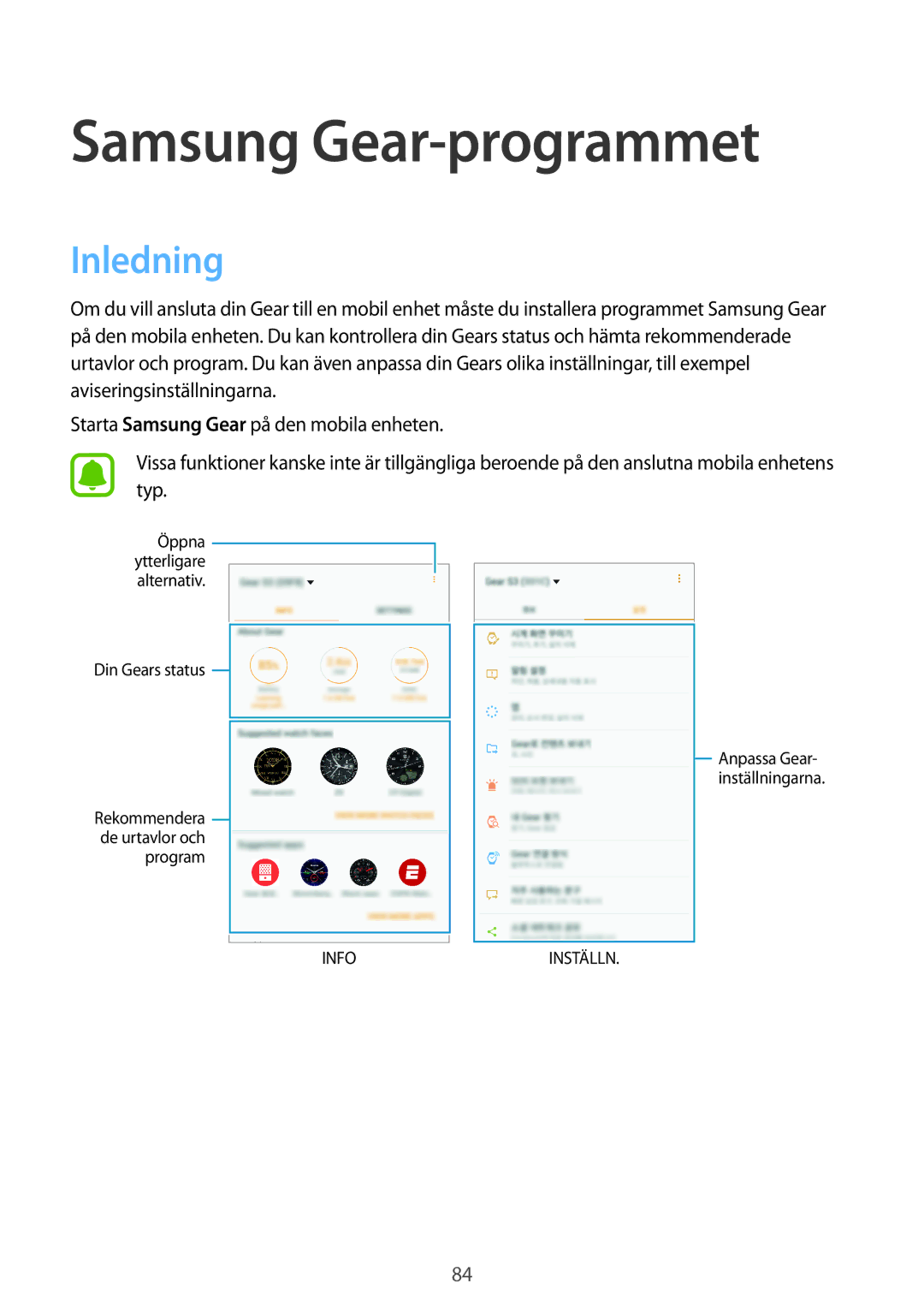 Samsung SM-R760NDAANEE, SM-R770NZSANEE manual Samsung Gear-programmet, Inledning 