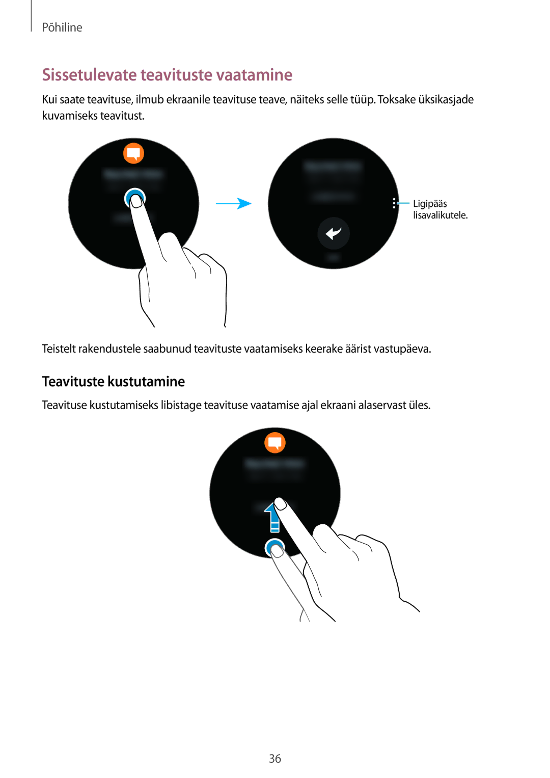 Samsung SM-R760NDAASEB, SM-R770NZSASEB manual Sissetulevate teavituste vaatamine, Teavituste kustutamine 