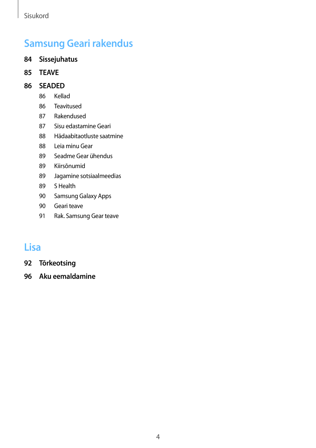 Samsung SM-R760NDAASEB, SM-R770NZSASEB manual Lisa 