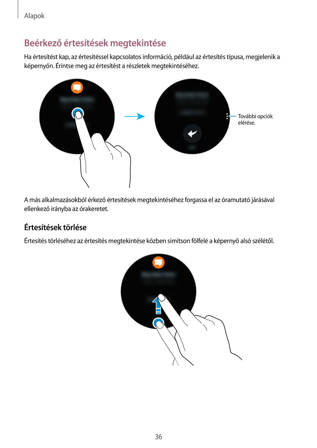 Samsung SM-R760NDAAXEH, SM-R770NZSAXEH manual Beérkező értesítések megtekintése, Értesítések törlése 