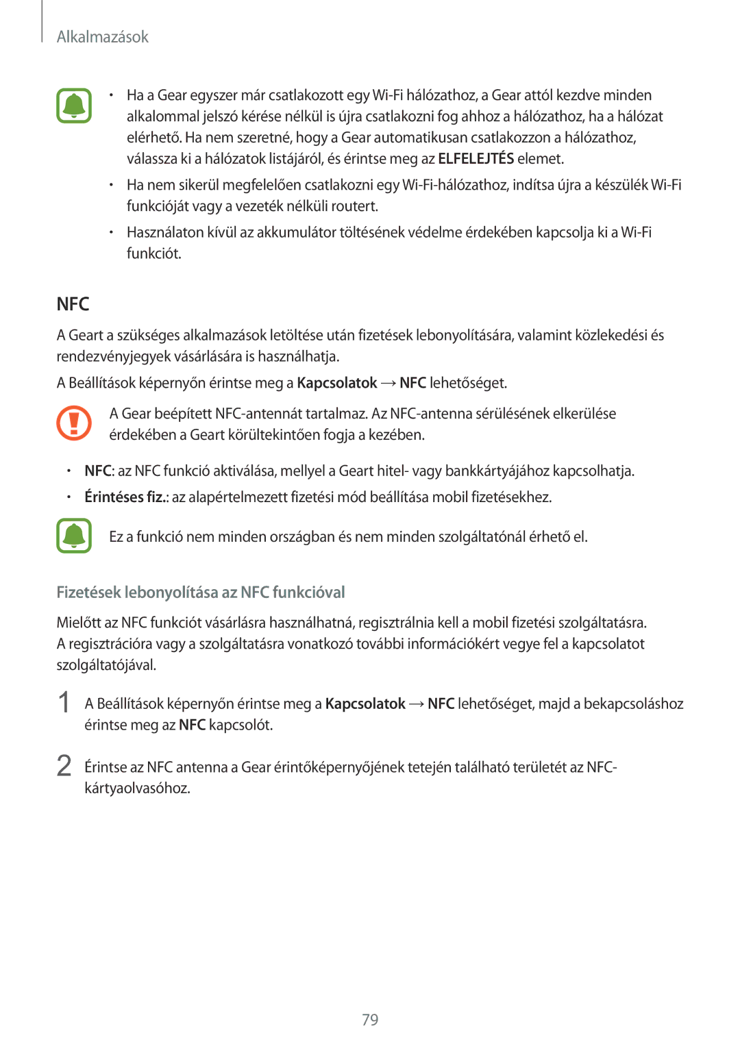 Samsung SM-R770NZSAXEH, SM-R760NDAAXEH manual Nfc 