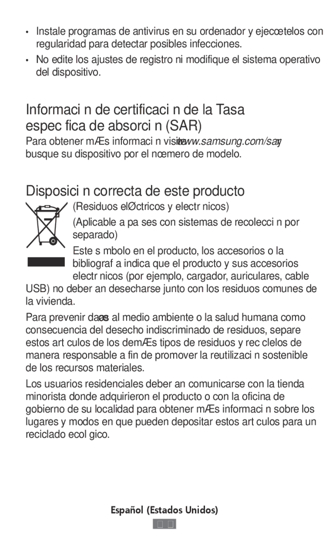 Samsung SM-R770NZSABGL, SM-R770NZSADBT, SM-R760NDAADBT, SM-R770NZSAXEF, SM-R760NDAAXEF Disposición correcta de este producto 