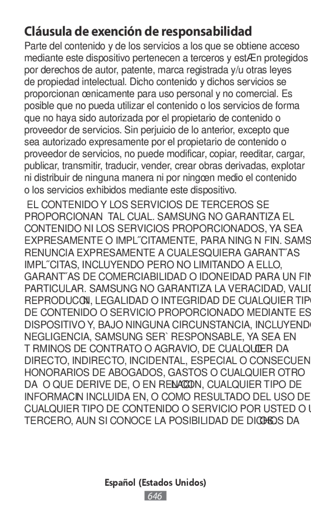 Samsung SM-R760NDAAXEZ, SM-R770NZSADBT, SM-R760NDAADBT, SM-R770NZSAXEF manual Cláusula de exención de responsabilidad 