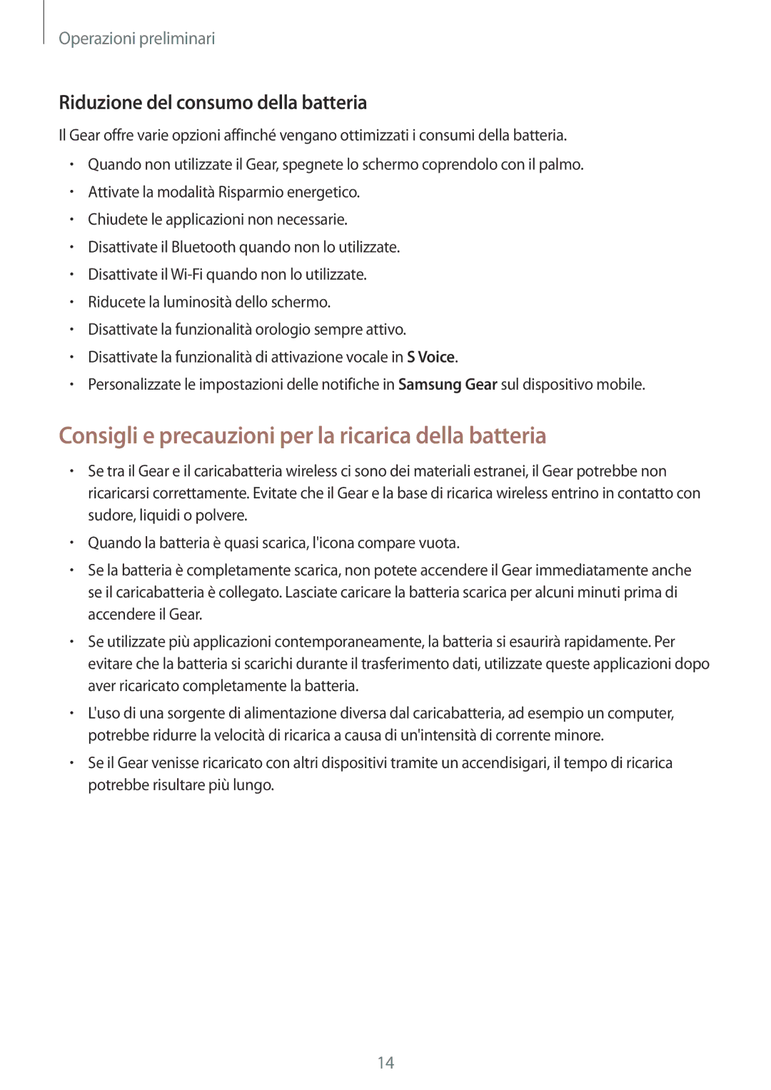 Samsung SM-R770NZSAITV manual Consigli e precauzioni per la ricarica della batteria, Riduzione del consumo della batteria 