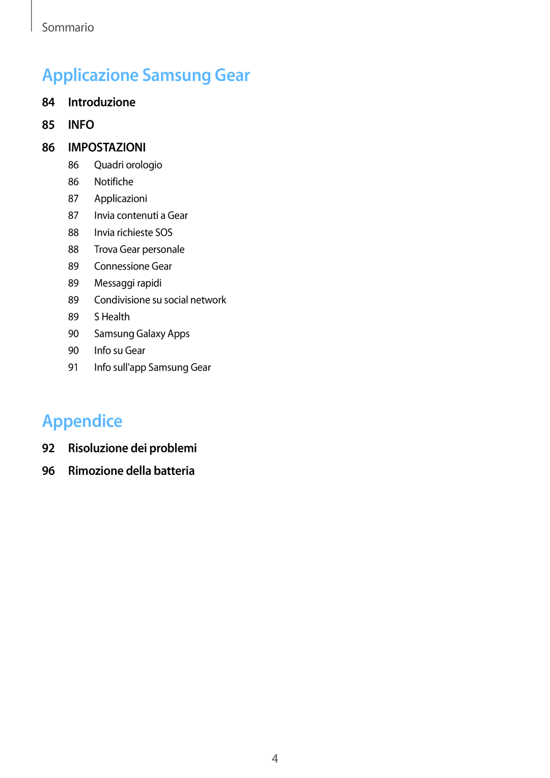 Samsung SM-R770NZSAITV, SM-R760NDAAITV manual Appendice 