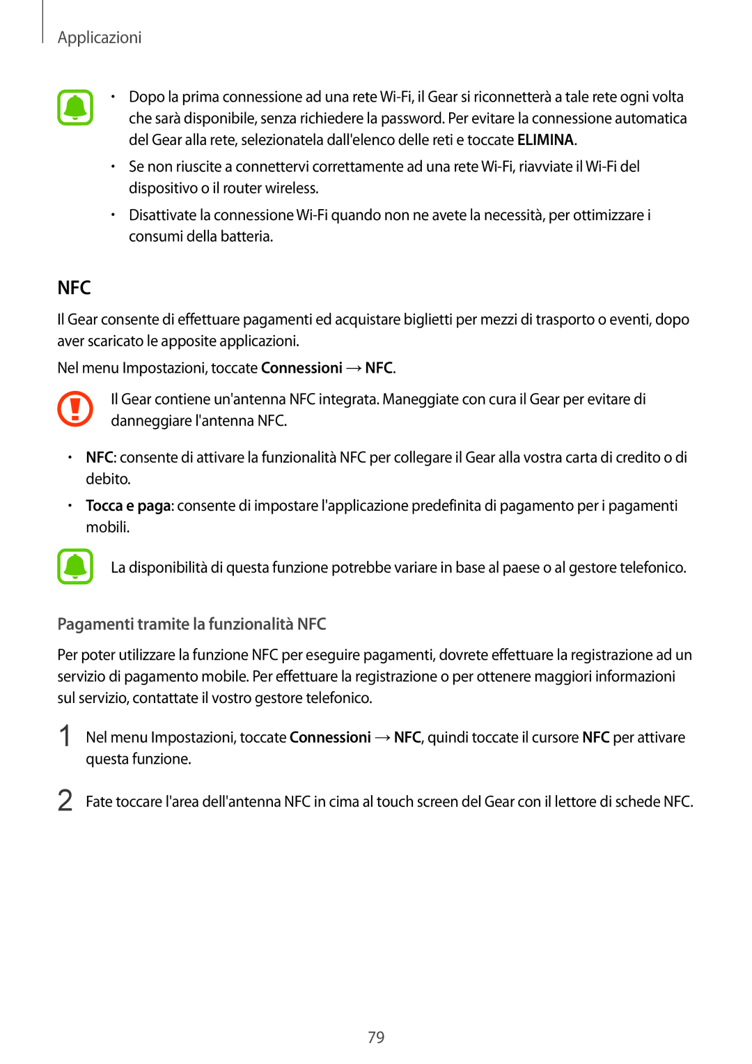 Samsung SM-R760NDAAITV, SM-R770NZSAITV manual Nfc 