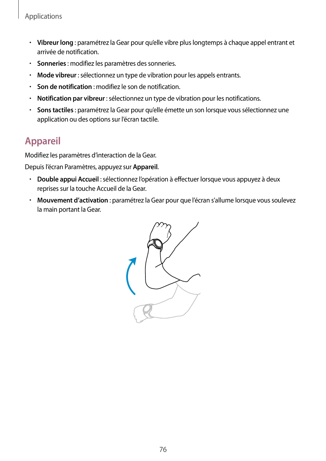 Samsung SM-R770NZSAXEF, SM-R760NDAAXEF manual Appareil 