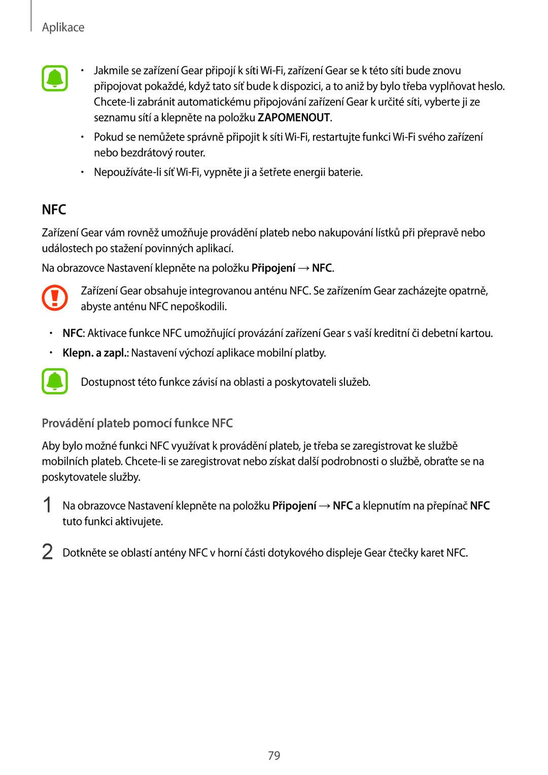 Samsung SM-R760NDAAXEZ, SM-R770NZSAXEZ manual Nfc 