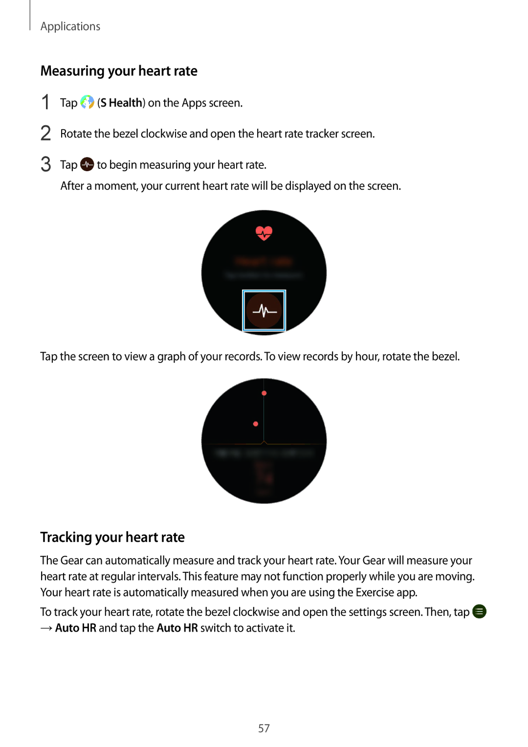 Samsung SM-R770NZSAKSA, SM-R770NZSAXJP, SM-R770NZSAXXV, SM-R770NZSAILO Measuring your heart rate, Tracking your heart rate 