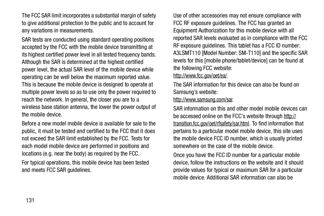 Samsung SM-T110NYKAXAR, SM/T110NYKAX, SMT110NYKAXAR, SMT110NDWAXAR user manual 131 
