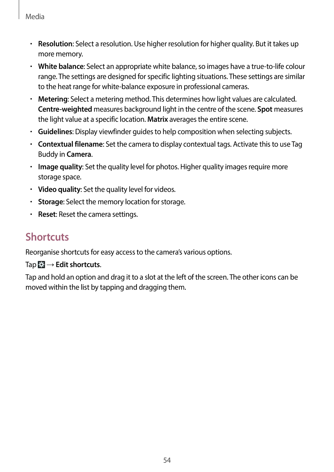 Samsung SM-T110 user manual Shortcuts, Tap →Edit shortcuts 