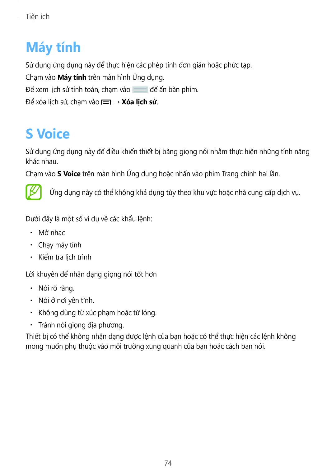 Samsung SM-T110NDWAXXV, SM-T110NYKAXXV manual Máy tính, Voice 