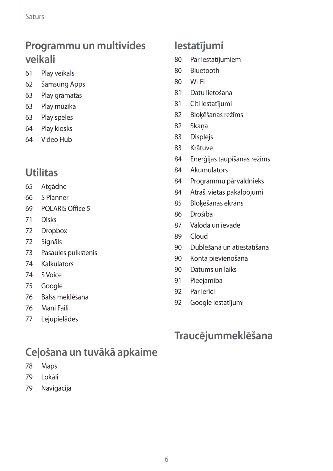 Samsung SM-T110XDWASEB, SM-T110XYKASEB, SM-T110NDWASEB, SM-T110NBGASEB, SM-T110NYKASEB manual Programmu un multivides veikali 