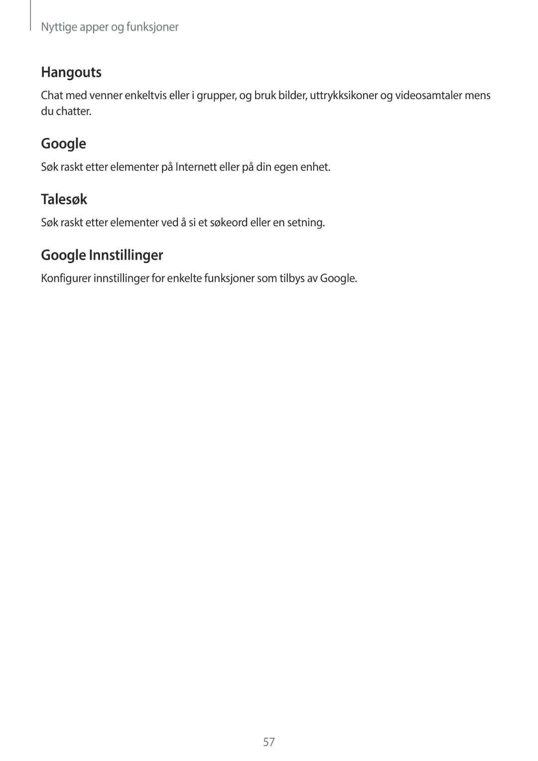 Samsung SM-T113NYKANEE, SM-T113NDWANEE manual Google 