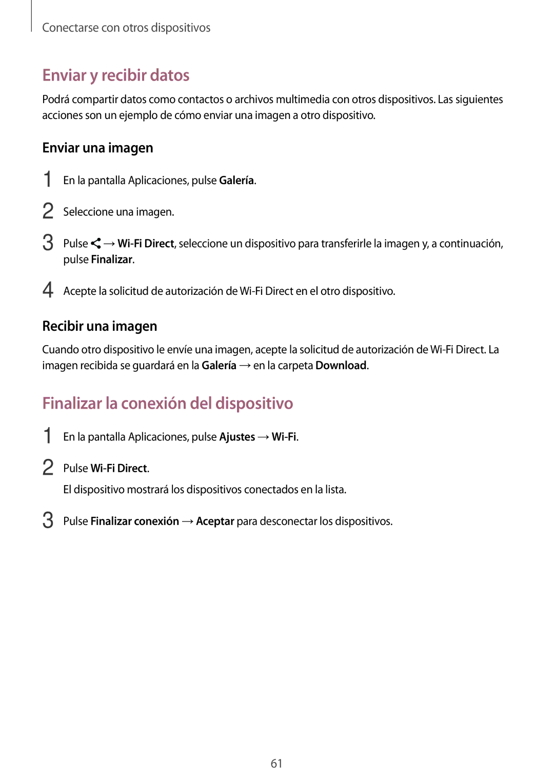 Samsung SM-T113NDWAMWD, SM-T113NDWATPH, SM-T113NYKAMWD, SM-T113NYKAPHE, SM-T113NDWAPHE Finalizar la conexión del dispositivo 