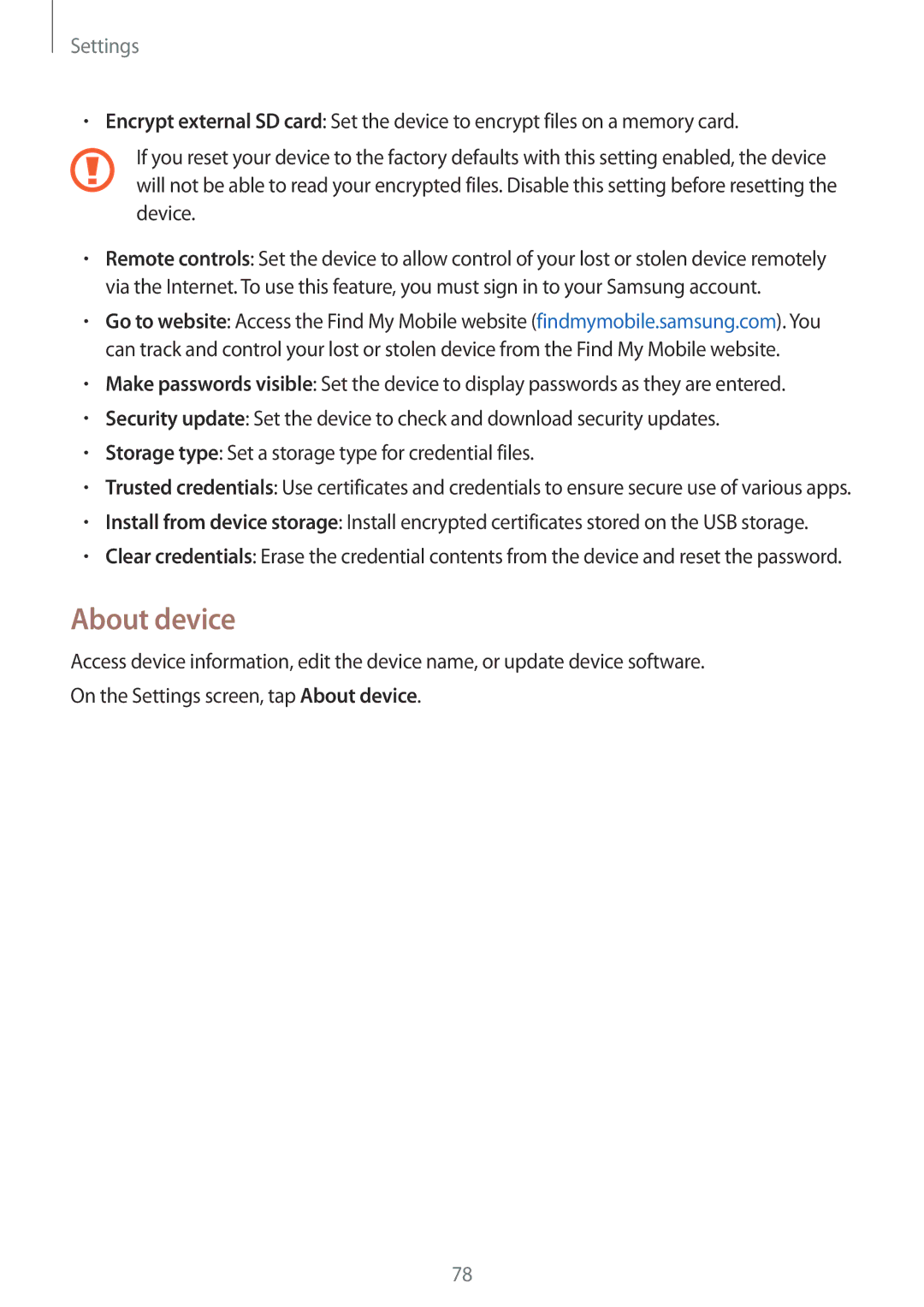 Samsung SM-T113NDWUXXV, SM-T113NYKUXXV manual About device 