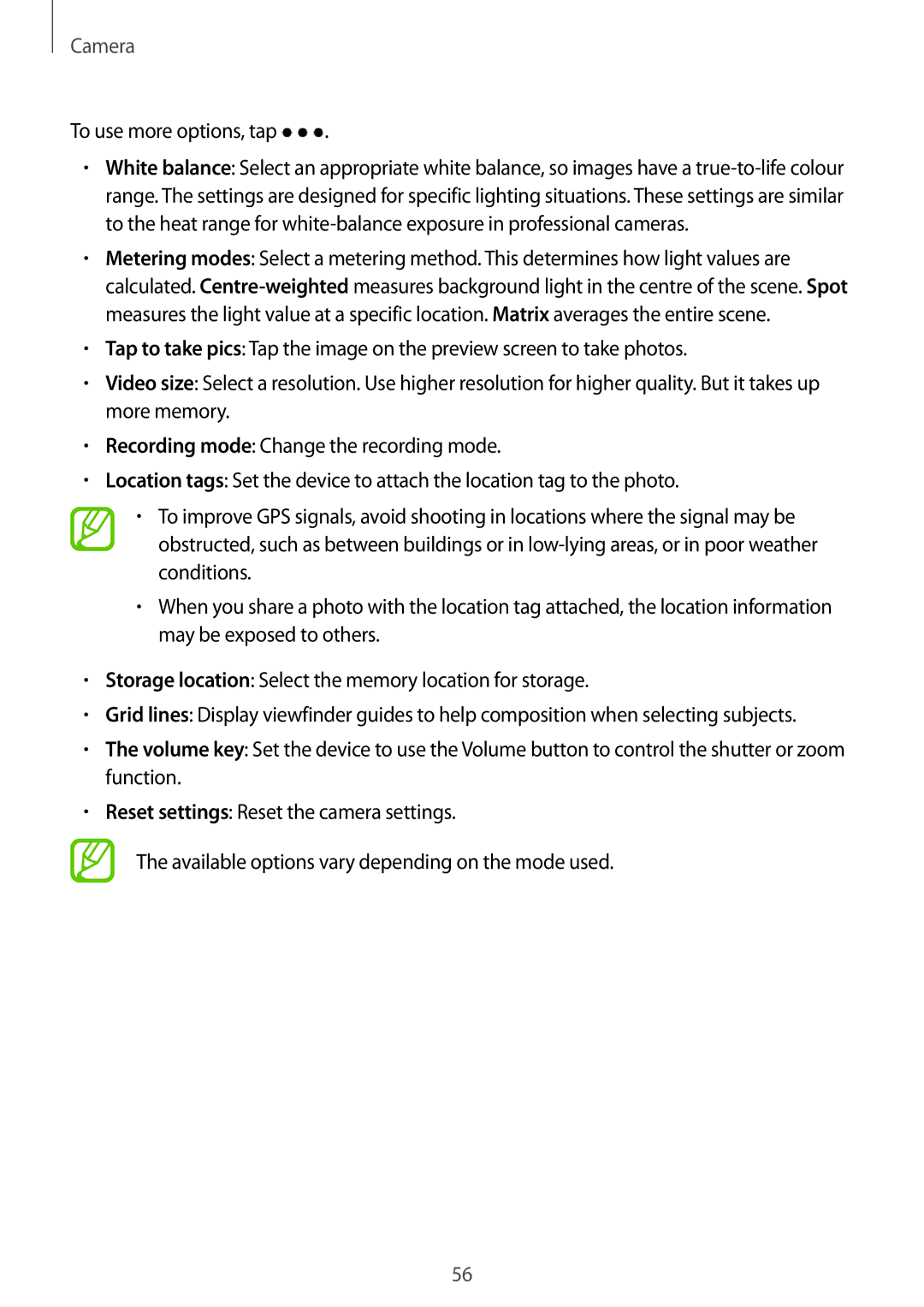 Samsung SM-T116NYKANEE, SM-T116NDWADBT, SM-T116NDWAEUR, SM-T116NYKADBT, SM-T116NYKAATO manual To use more options, tap 