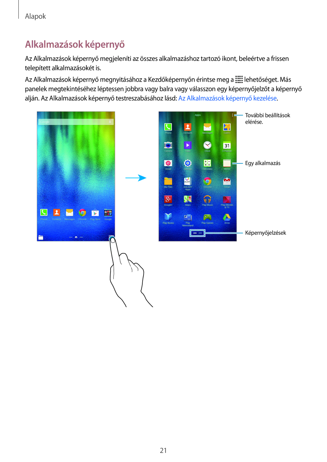 Samsung SM-T116NYKAXSK, SM-T116NDWAEUR, SM-T116NYKAEUR, SM-T116NDWAXEH, SM-T116NYKAXEH, SM-T116NDWAXSK Alkalmazások képernyő 