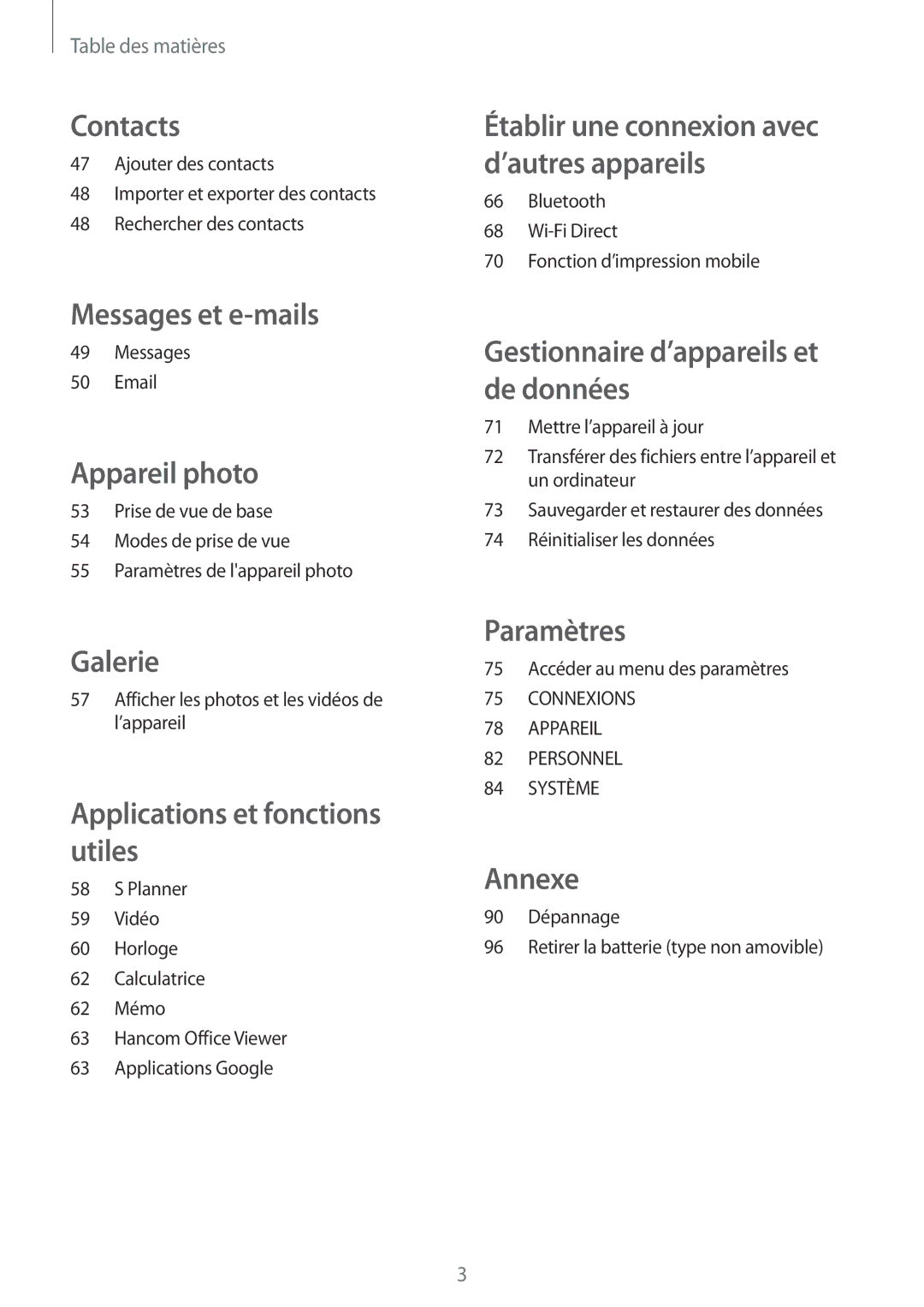 Samsung SM-T116NYKAXEF manual Contacts 