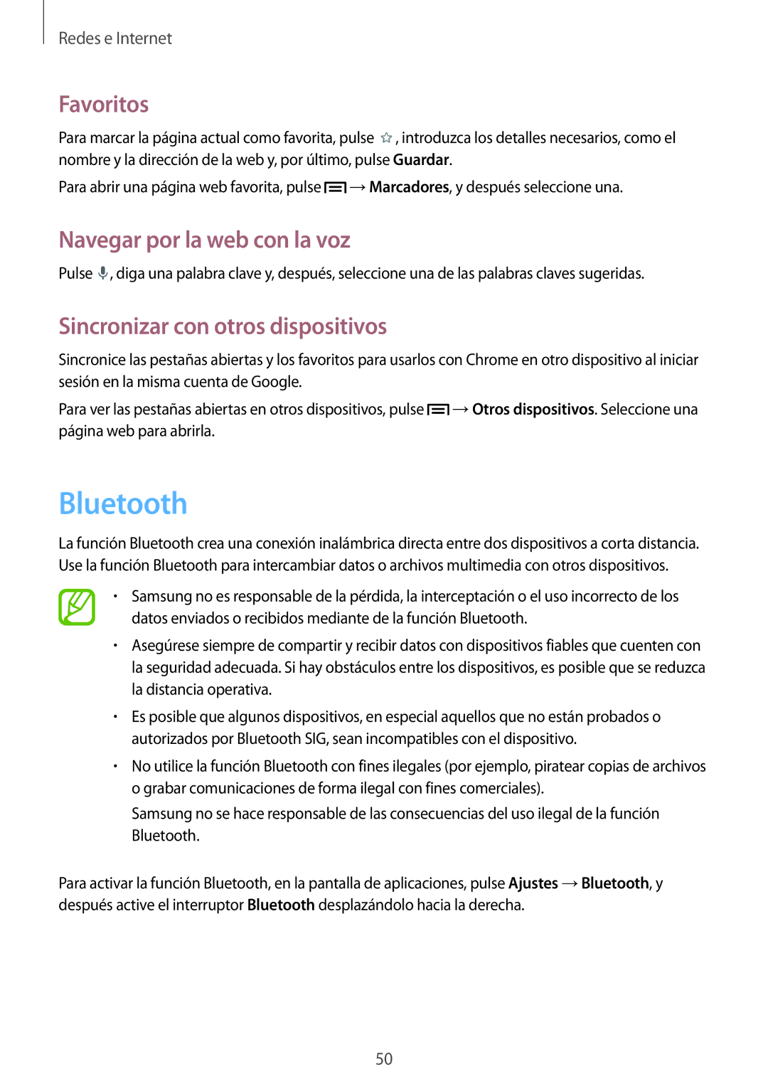 Samsung SM-T2100MKADBT, SM-T2100ZWAXEO, SM-T2100ZWATPH, SM-T2100MKATPH manual Bluetooth, Sincronizar con otros dispositivos 