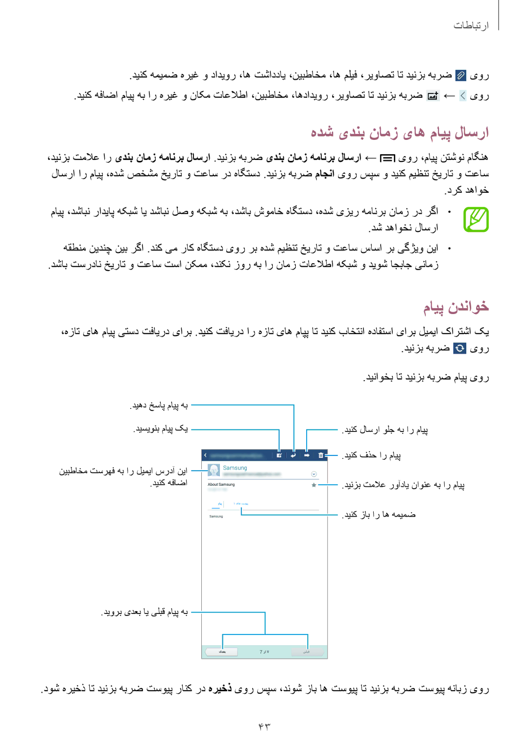 Samsung SM-T2100GNAKSA, SM-T2100ZWAKSA, SM-T2100MKAKSA, SM-T2100GRATHR هدش یدنب نامز یاه مایپ لاسرا, مایپ ندناوخ, درک دهاوخ 