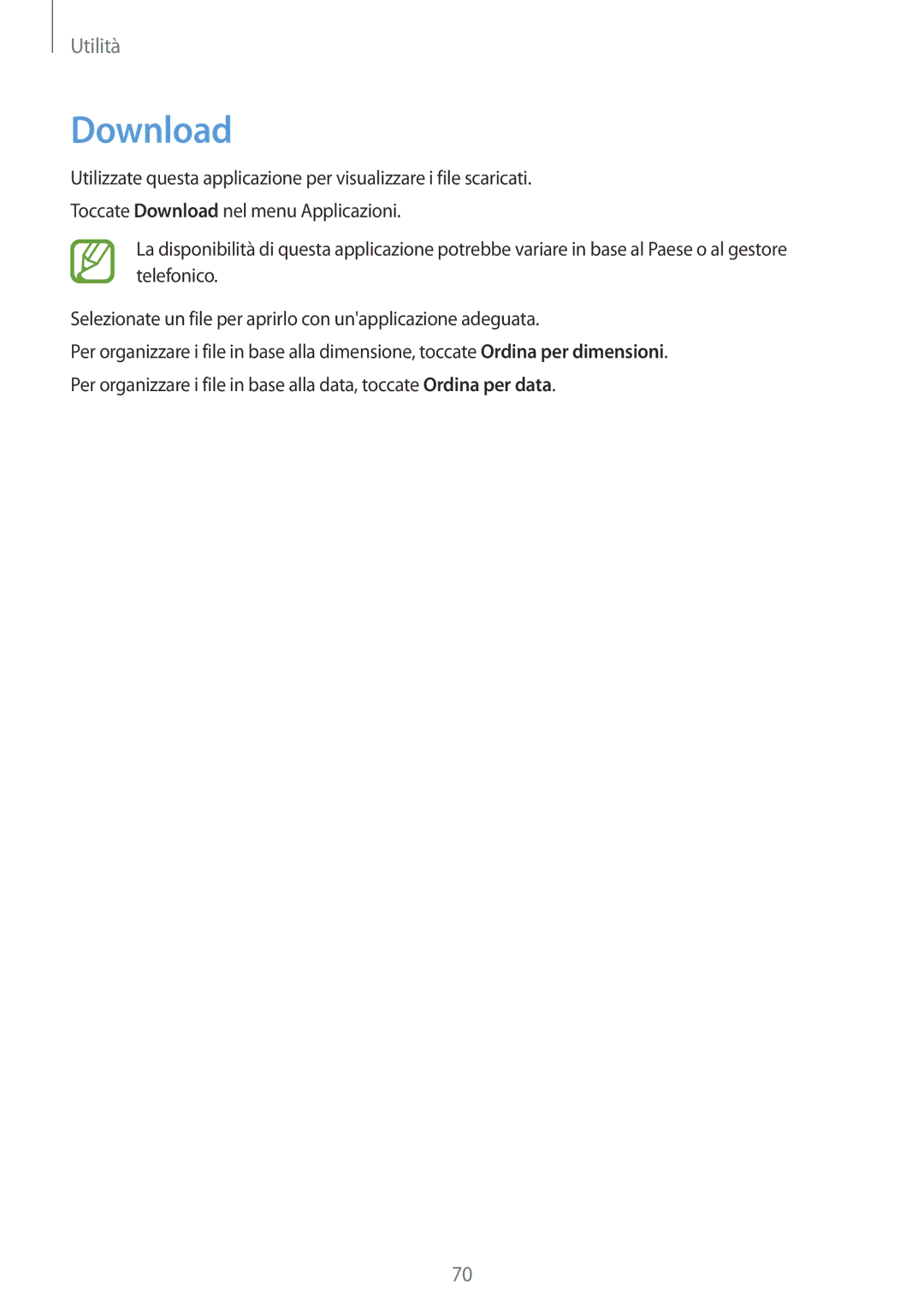 Samsung SM-T2105GYAITV manual Download 