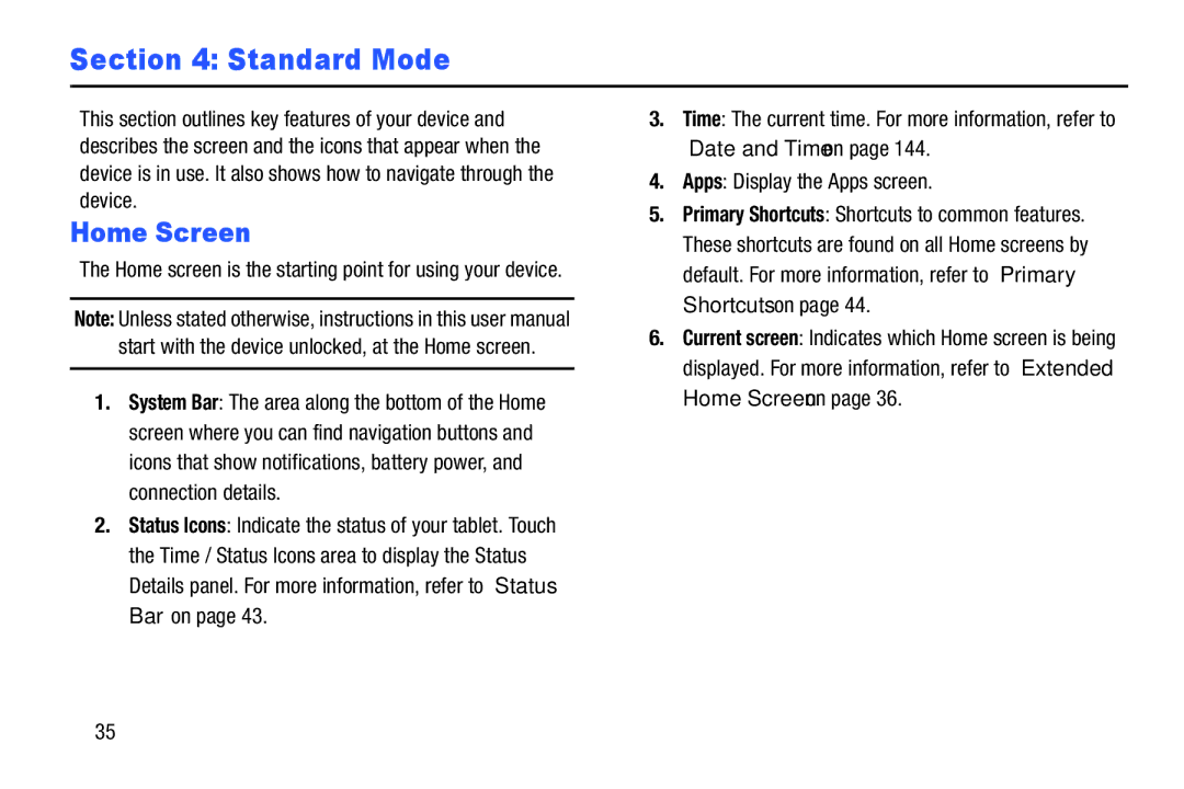 Samsung SM-T2105GYYXAR user manual Home Screen, Apps Display the Apps screen 