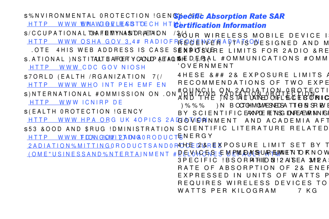 Samsung SMT210RZWYXAR, SM-T210RGNYXAR, SM T210RZWYXAR user manual Specific Absorption Rate SAR Certification Information, 153 