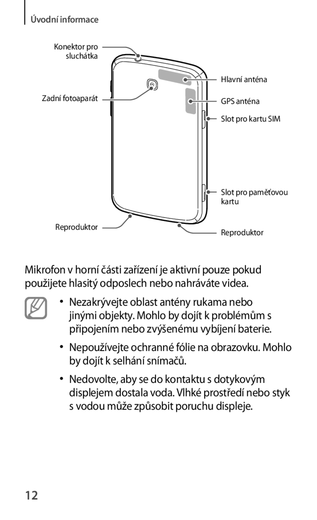 Samsung SM-T2110ZWAXSK, SM-T2110MKATPL, SM-T2110MKAATO, SM-T2110ZWAATO, SM-T2110ZWATPL Reproduktor Slot pro paměťovou kartu 