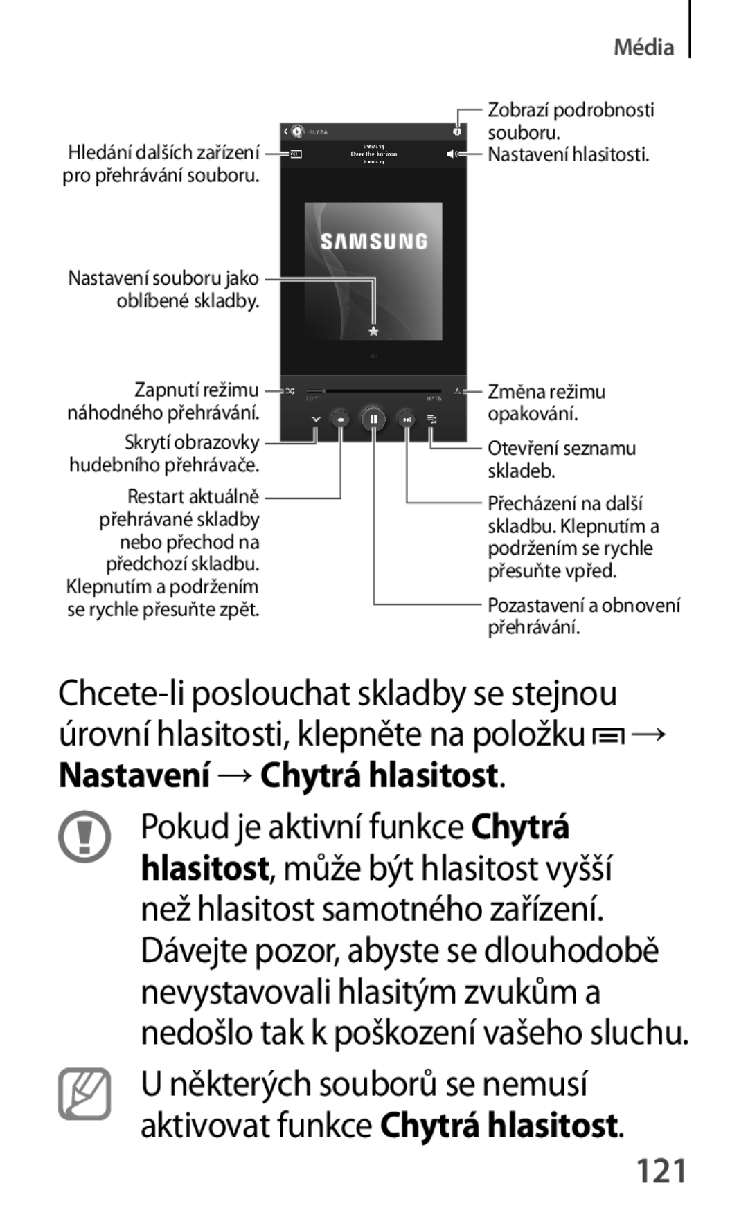 Samsung SM-T2110ZWABGL, SM-T2110MKATPL, SM-T2110MKAATO, SM-T2110ZWAATO, SM-T2110ZWATPL, SM-T2110GNAATO manual 121, Média 