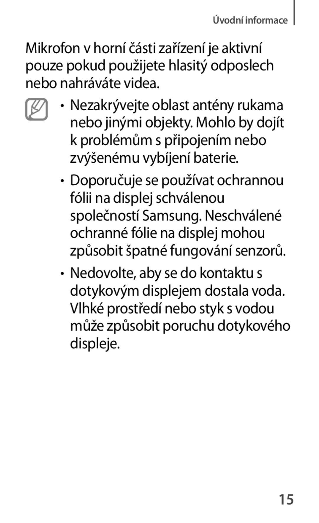 Samsung SM-T2110MKAXSK, SM-T2110MKATPL, SM-T2110MKAATO, SM-T2110ZWAATO, SM-T2110ZWATPL, SM-T2110GNAATO manual Úvodní informace 