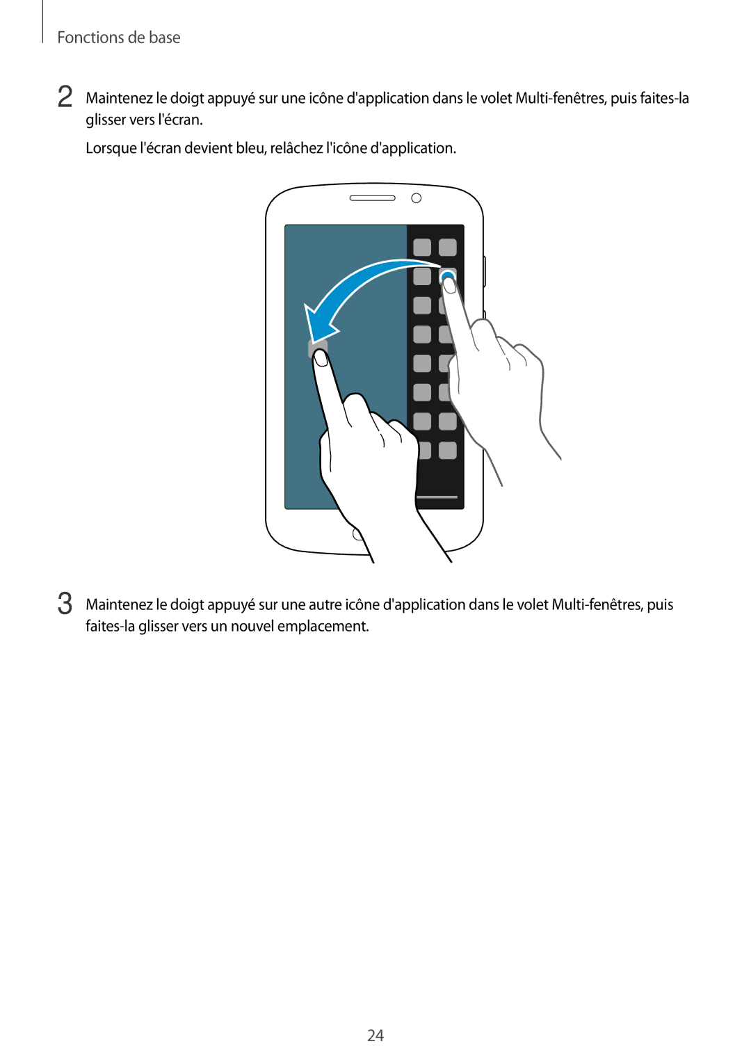 Samsung SM-T2110ZWEXEF, SM-T2110ZWEFTM, SM-T2110ZWAFTM manual Fonctions de base 